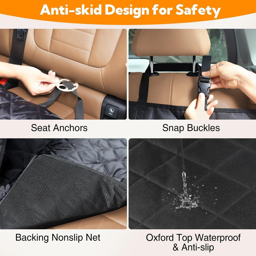 Waterproof Car Seat Cover for Back Seat - CatebyPets