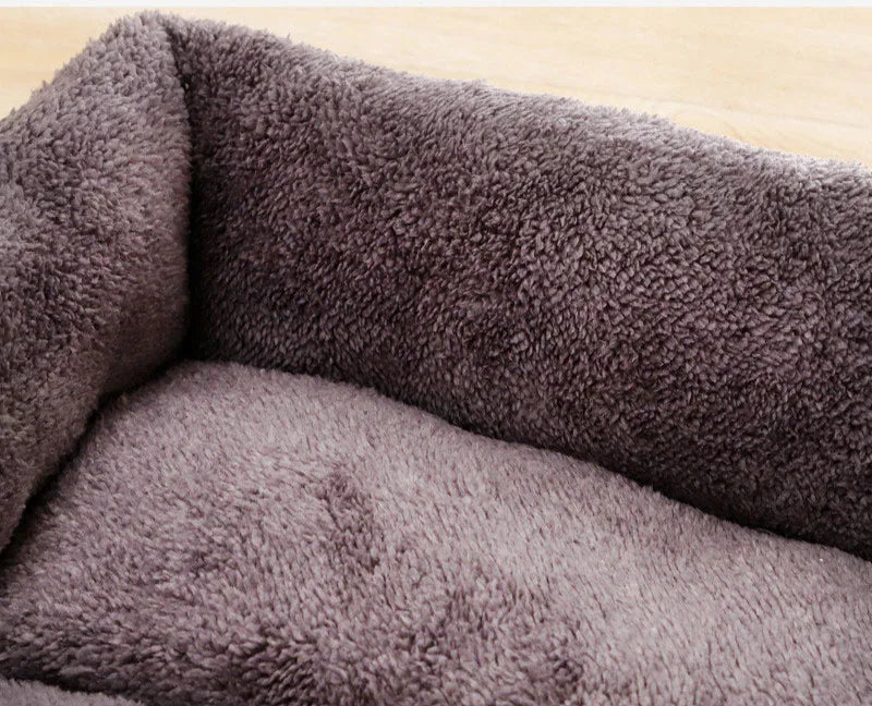 Black Dog Bed Plush Sleeping Bed for Large, Medium and Small Dogs, Non-Slip and Bite-Resistant Pet Sleeping Mat - CatebyPets