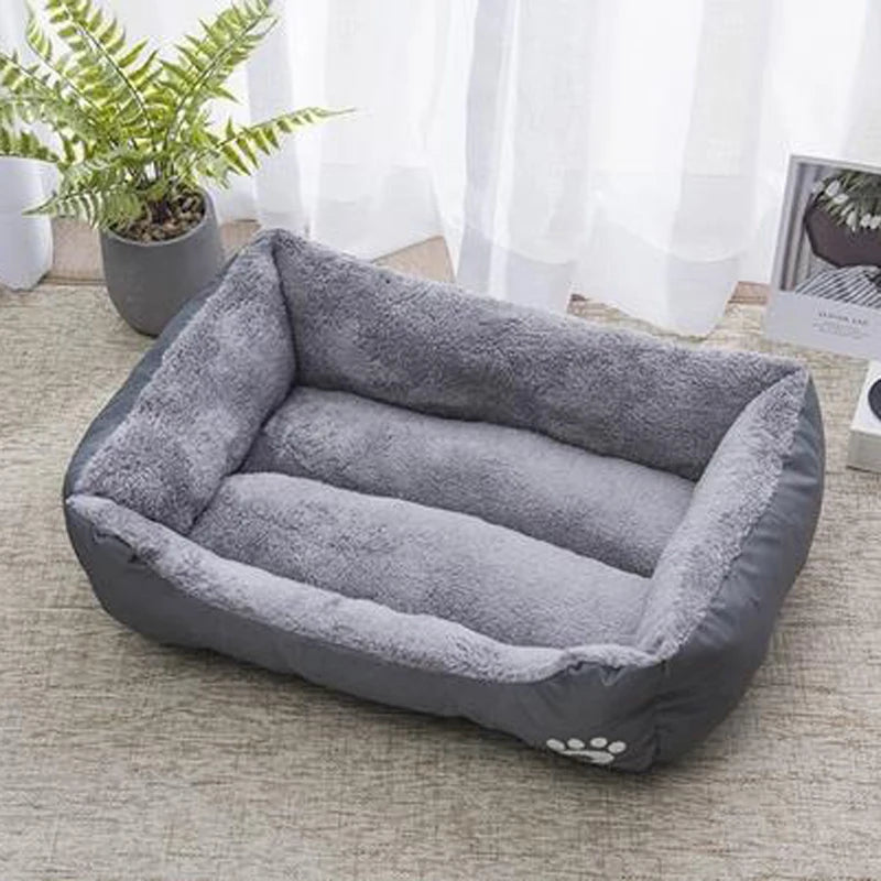 Black Dog Bed Plush Sleeping Bed for Large, Medium and Small Dogs, Non-Slip and Bite-Resistant Pet Sleeping Mat - CatebyPets