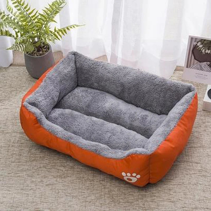 Black Dog Bed Plush Sleeping Bed for Large, Medium and Small Dogs, Non-Slip and Bite-Resistant Pet Sleeping Mat - CatebyPets