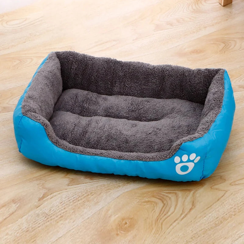 Black Dog Bed Plush Sleeping Bed for Large, Medium and Small Dogs, Non-Slip and Bite-Resistant Pet Sleeping Mat - CatebyPets