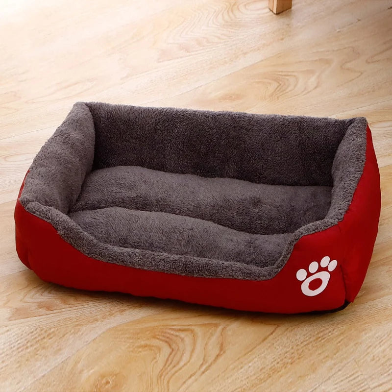 Black Dog Bed Plush Sleeping Bed for Large, Medium and Small Dogs, Non-Slip and Bite-Resistant Pet Sleeping Mat - CatebyPets