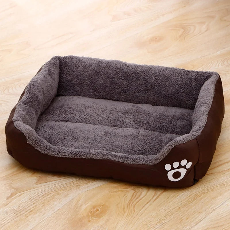 Black Dog Bed Plush Sleeping Bed for Large, Medium and Small Dogs, Non-Slip and Bite-Resistant Pet Sleeping Mat - CatebyPets