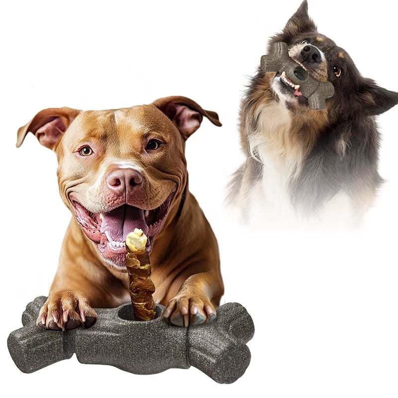 Dog Chewing Bone & Snack Retainer - Durable Toy for Dogs - CatebyPets