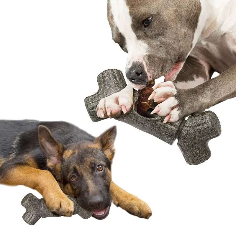 Dog Chewing Bone & Snack Retainer - Durable Toy for Dogs - CatebyPets
