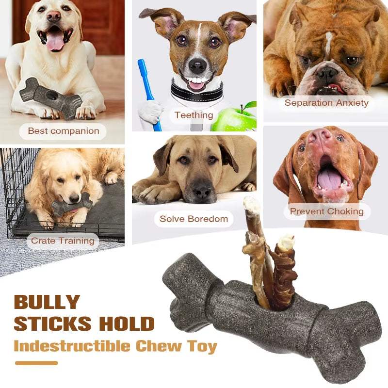 Dog Chewing Bone & Snack Retainer - Durable Toy for Dogs - CatebyPets