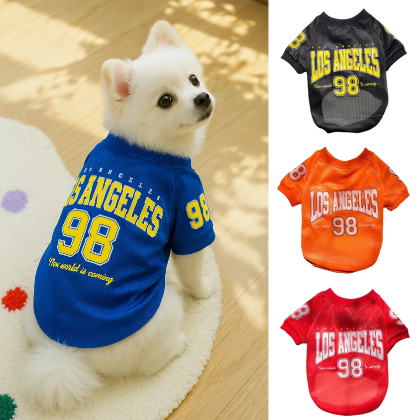 Summer LA Style Pet Dog Cooling Vest Dog Clothes Summer Breathable Shirt Small Medium Large Dog Puppy French Bulldog Pet Clothes - CatebyPets