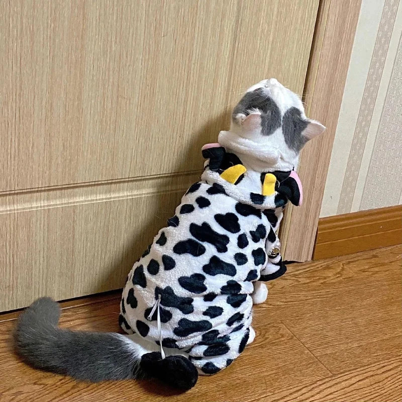 Pet Dog Clothes Soft Warm Fleece Dogs Jumpsuits Pet Clothing for Small Dogs Puppy Cats Hoodies Chihuahua Yorkshire Costume Coats - CatebyPets