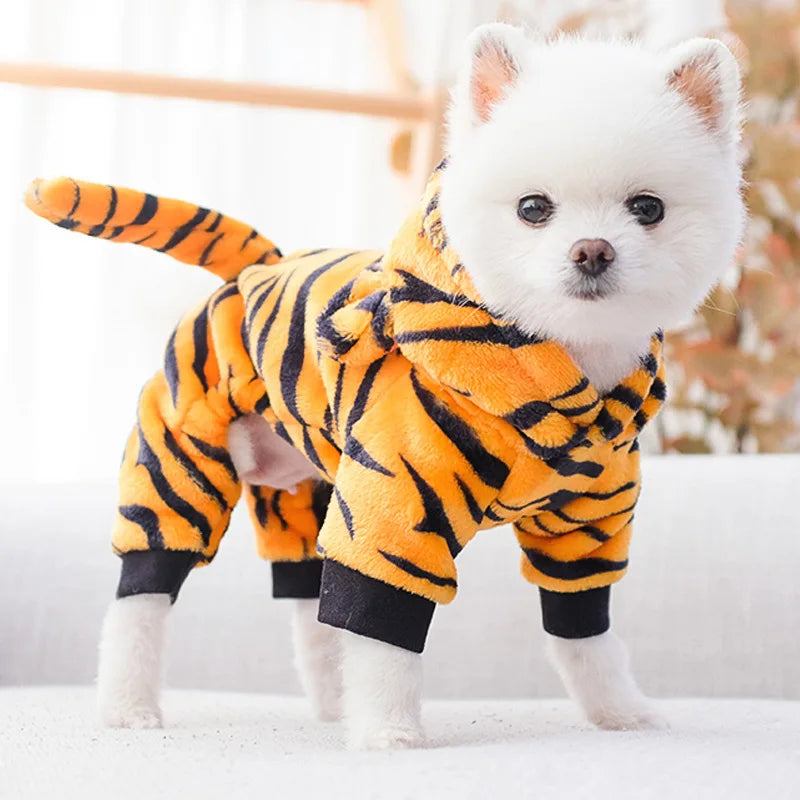 Pet Dog Clothes Soft Warm Fleece Dogs Jumpsuits Pet Clothing for Small Dogs Puppy Cats Hoodies Chihuahua Yorkshire Costume Coats - CatebyPets