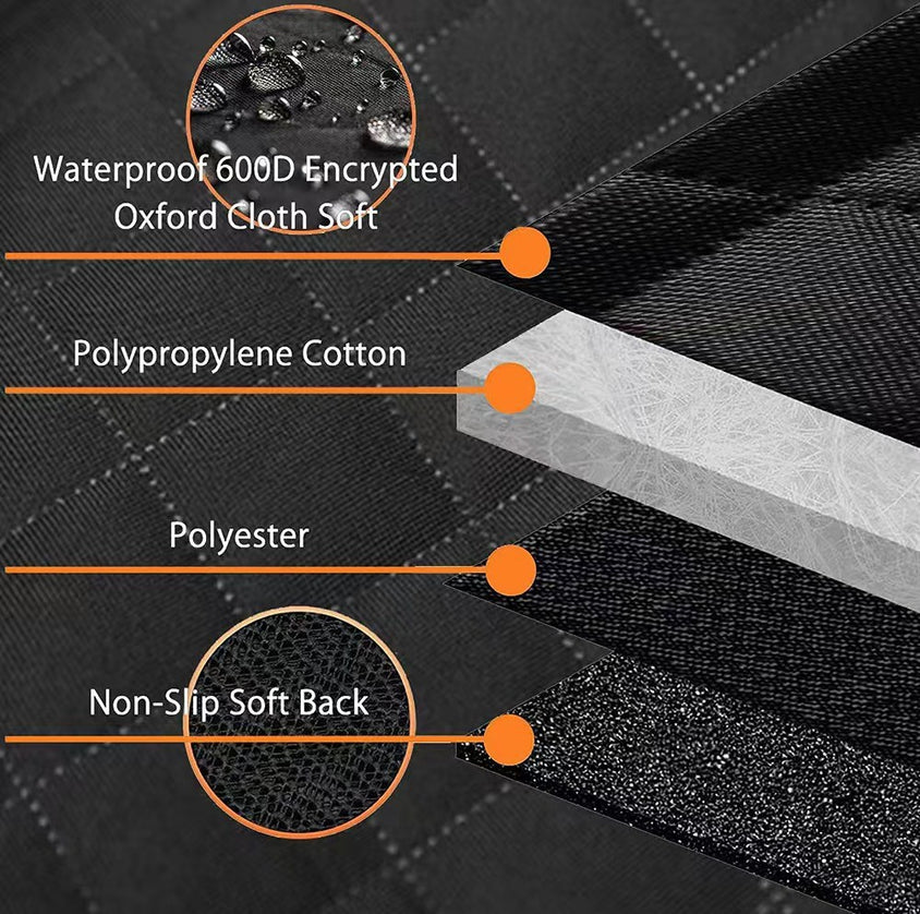 Dog Mat For Car: Thick Waterproof Dirt-Resistant Pet Mat With Bone Window - CatebyPets