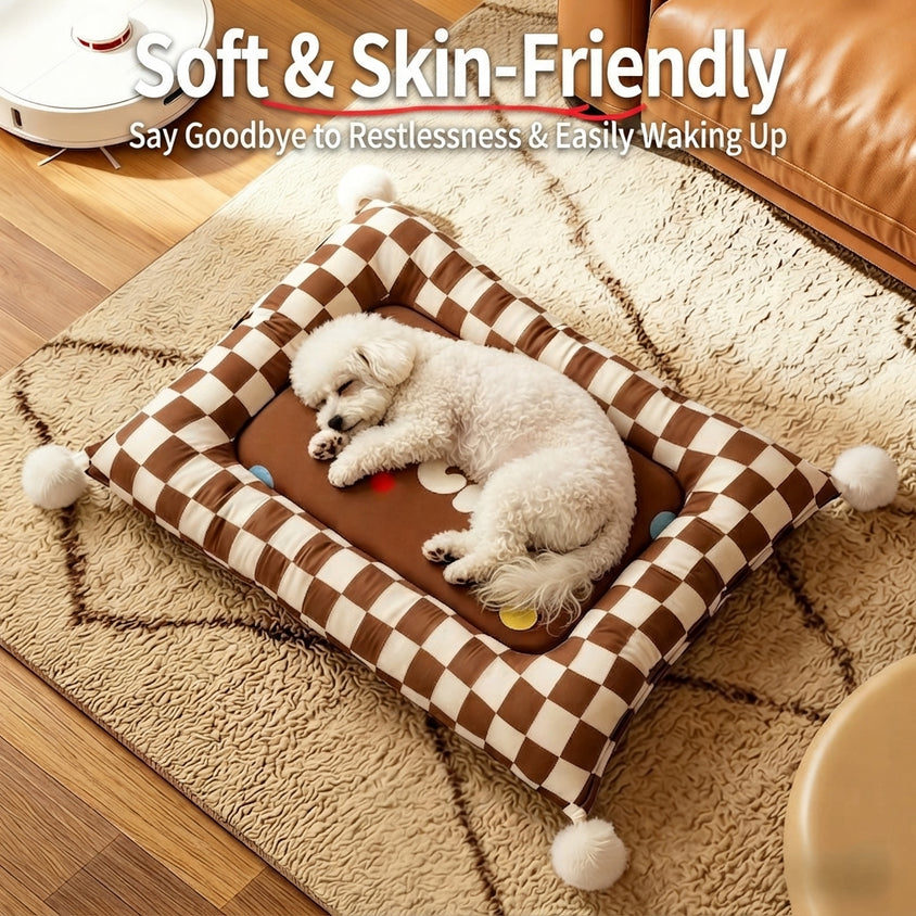Dog Pet Bed Breathable Striped Removable Washable All-Season - CatebyPets
