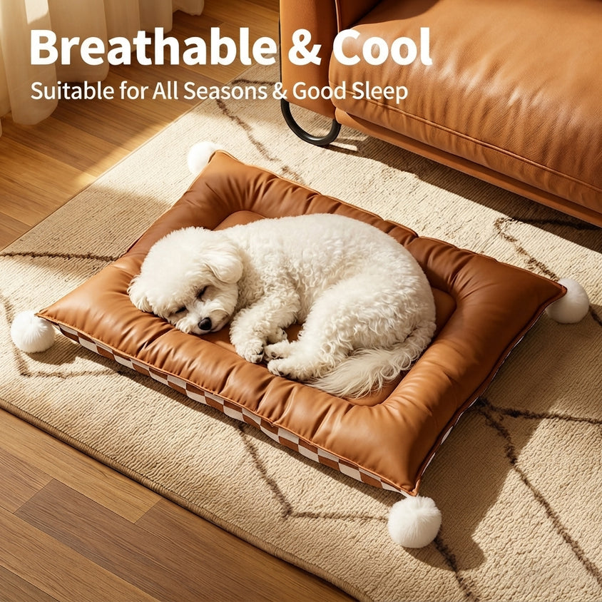 Dog Pet Bed Breathable Striped Removable Washable All-Season - CatebyPets