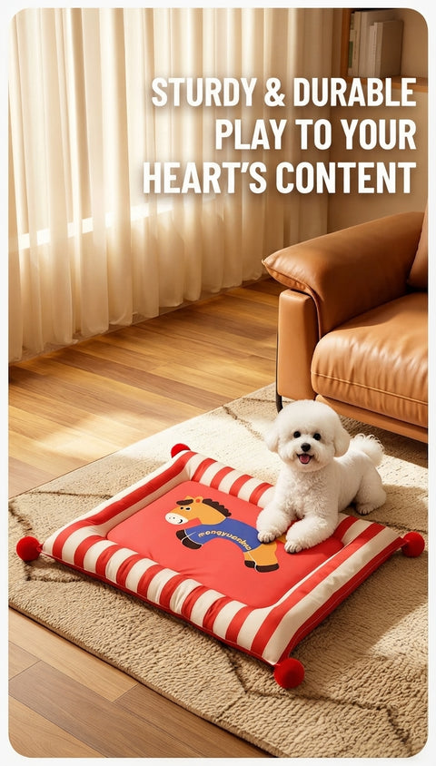 Dog Pet Bed Breathable Striped Removable Washable All-Season - CatebyPets