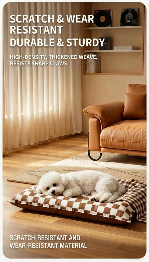Dog Pet Bed Breathable Striped Removable Washable All-Season - CatebyPets