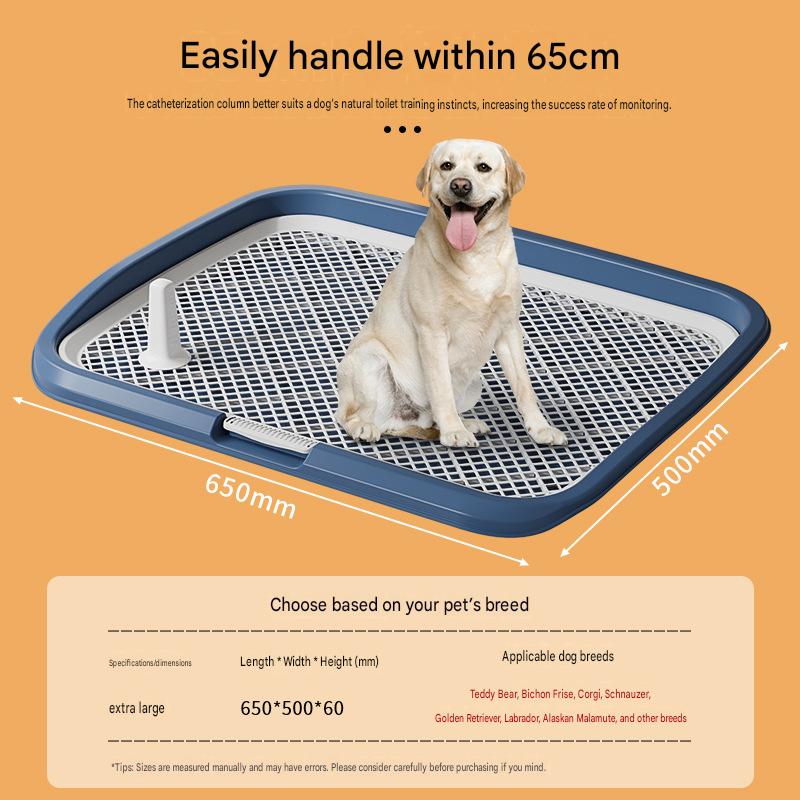 Dog Potty Tray With Wall: High Fence Splash-Guard Stand - CatebyPets