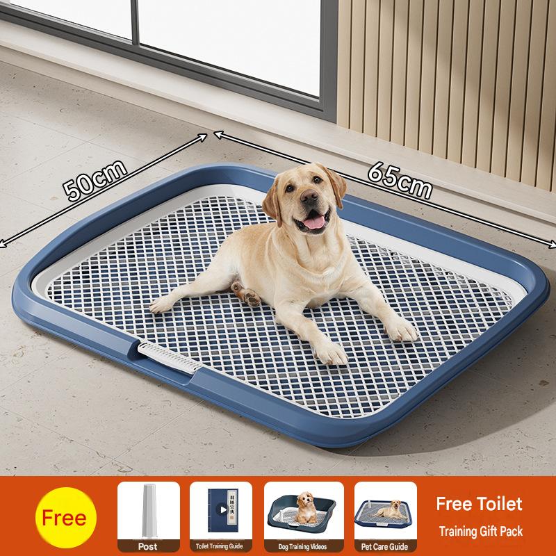 Dog Potty Tray With Wall: High Fence Splash-Guard Stand - CatebyPets