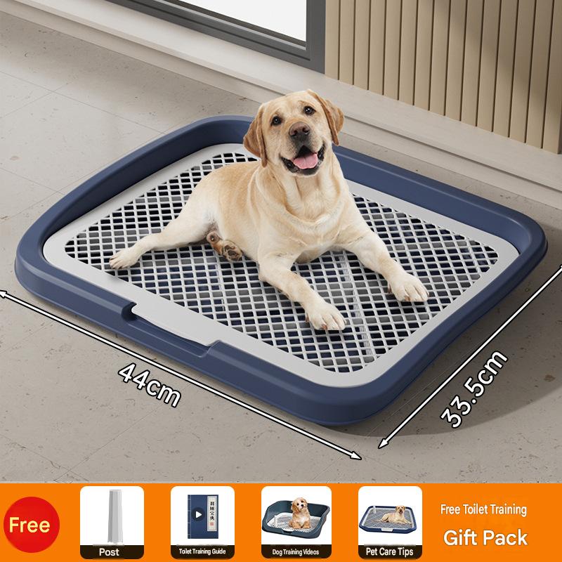 Dog Potty Tray With Wall: High Fence Splash-Guard Stand - CatebyPets