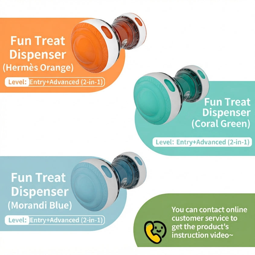 Dog Toy Ball Treat Dispenser, Bite-Resistant ABS Chew Leak-Free - CatebyPets