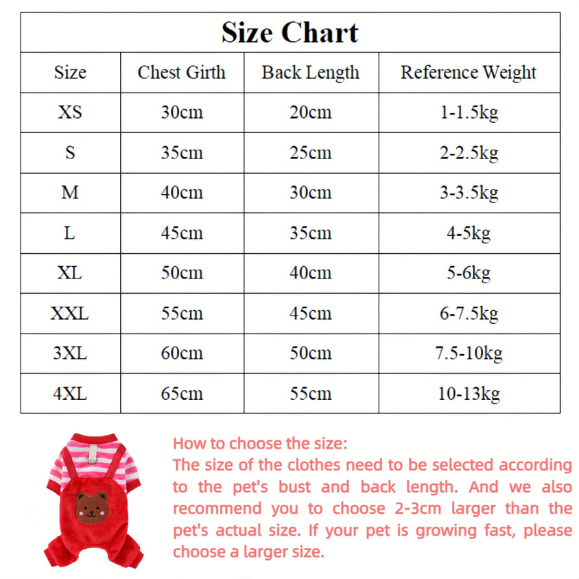 Autumn Winter Pet Dog Soft Fleece Clothes Warm Jumpsuit Coat for Small Medium Large Dog Cat Puppy Jacket Sweater with Leash Ring - CatebyPets