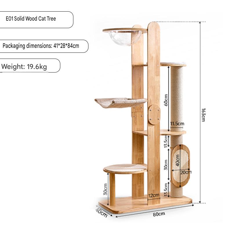 Solid Wood Cat Trees: Multiple Cat Tree Tower, Handmade Wood