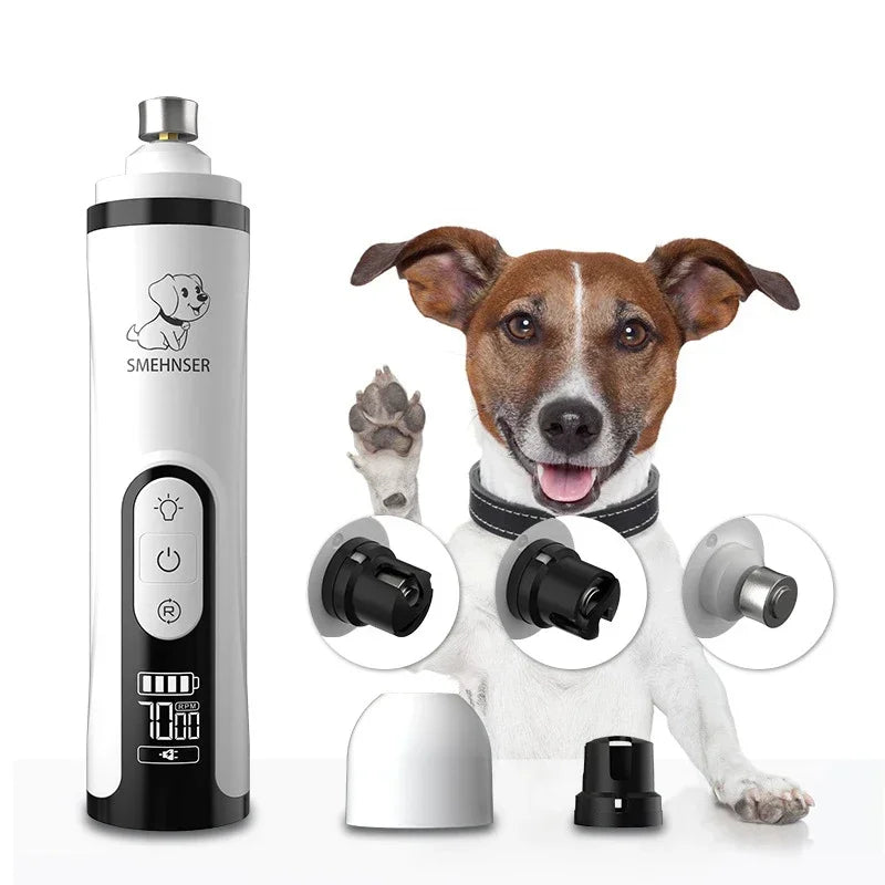 Electric Pet Nail Grinder -LED Light - USB Rechargeable - CatebyPets