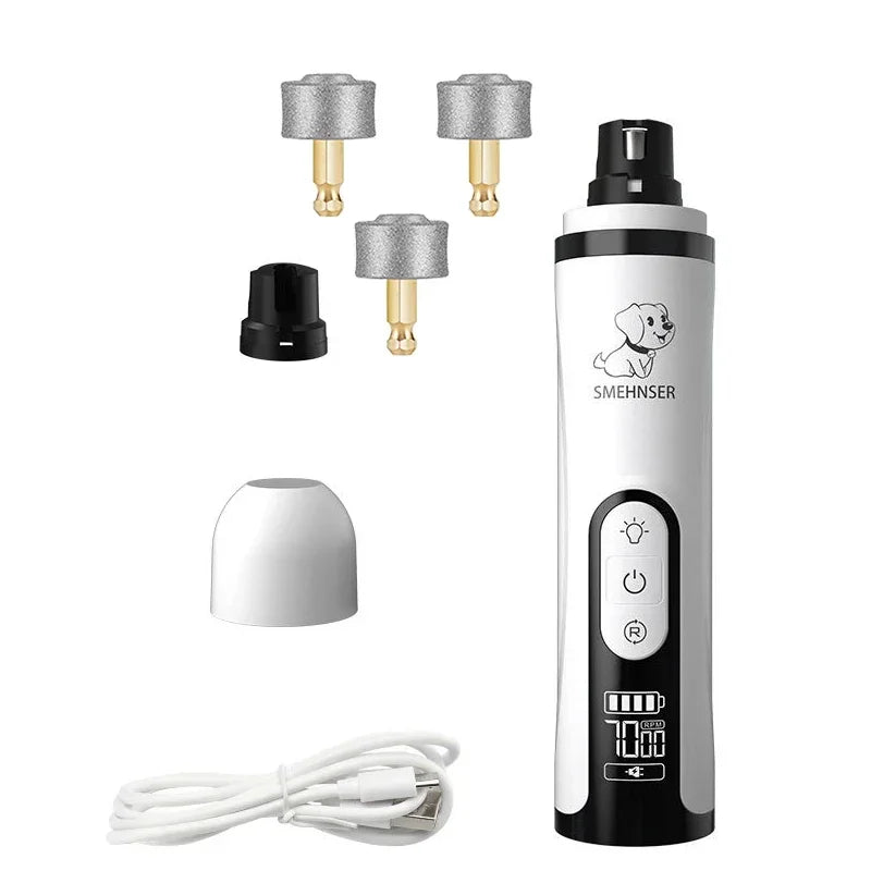 Electric Pet Nail Grinder -LED Light - USB Rechargeable - CatebyPets