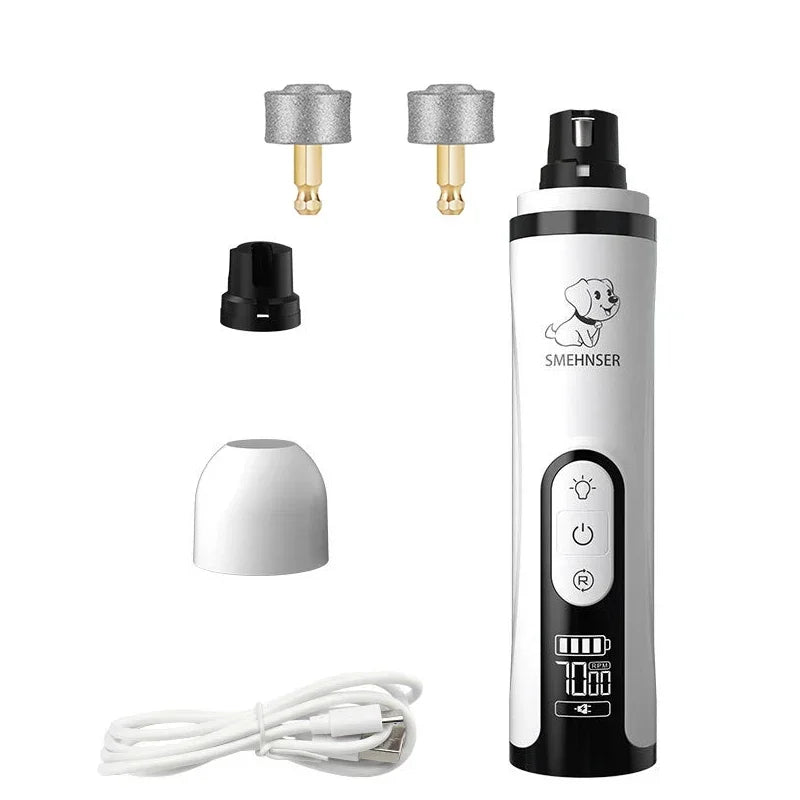 Electric Pet Nail Grinder -LED Light - USB Rechargeable - CatebyPets