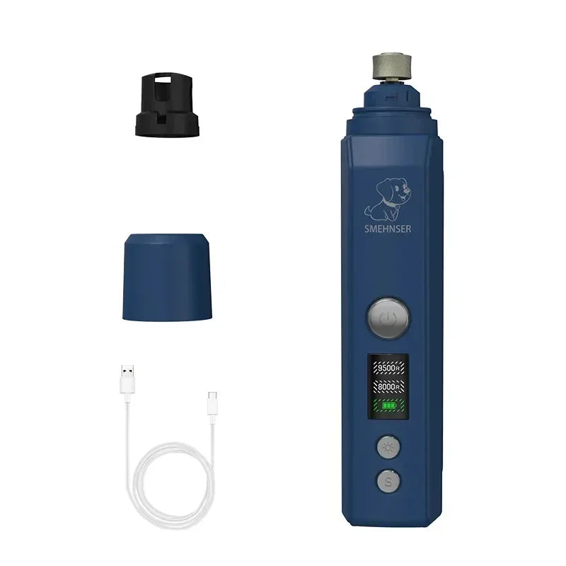Electric Pet Nail Grinder -LED Light - USB Rechargeable - CatebyPets