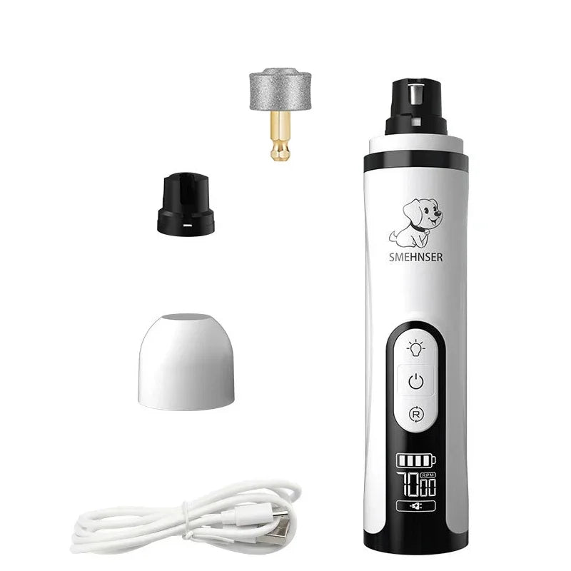 Electric Pet Nail Grinder -LED Light - USB Rechargeable - CatebyPets