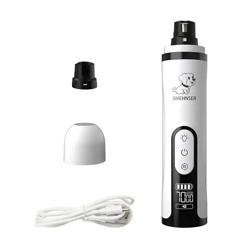 Electric Pet Nail Grinder -LED Light - USB Rechargeable - CatebyPets