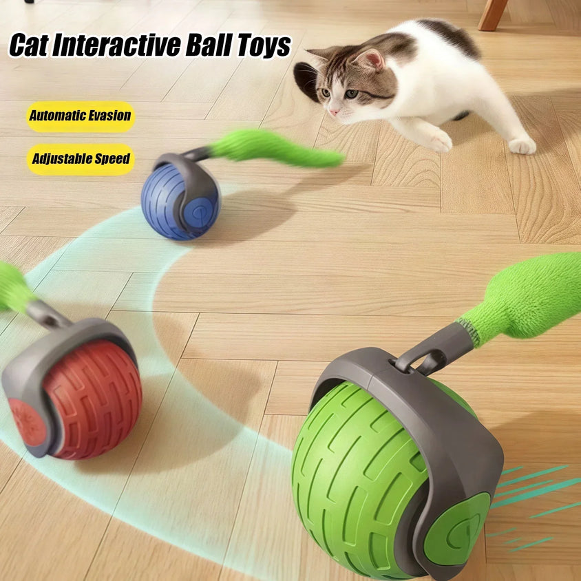 Interactive Pet Toys Ball Auto Electric Rolling Ball - CatebyPets