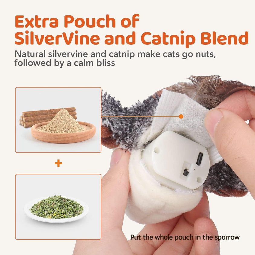 Rechargeable Flapping Bird Sparrow : Soar into a World of Wonder! - CatebyPets