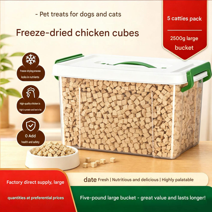 Freeze-Dried Cat Treats: Chicken Pieces, Crunchy Bites - CatebyPets