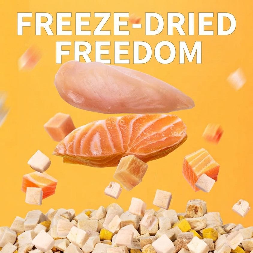 Freeze-Dried Cat Treats: Chicken Pieces, Crunchy Bites - CatebyPets