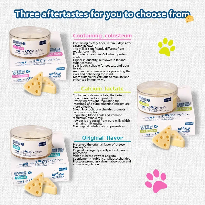 Pet Freeze-dried Food High Calcium Cheese Rich in Nutrients Cat Dog Snacks Aid Digestion Snacks Calcium Supplements Dairy tablet - CatebyPets