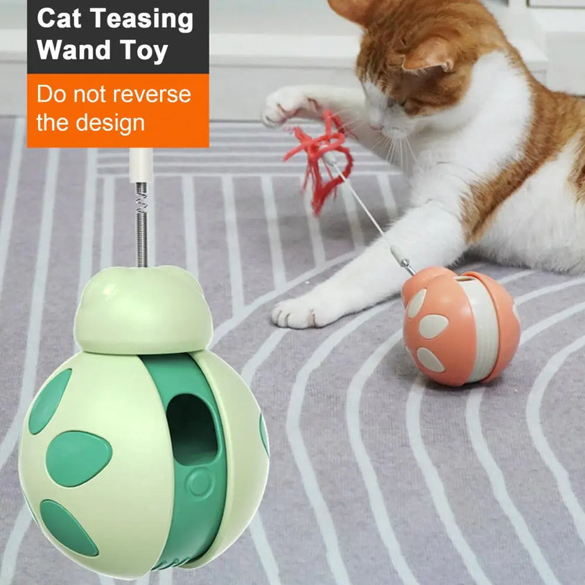 Beetle Shape Tumbler Cat Toy with Feeder - CatebyPets