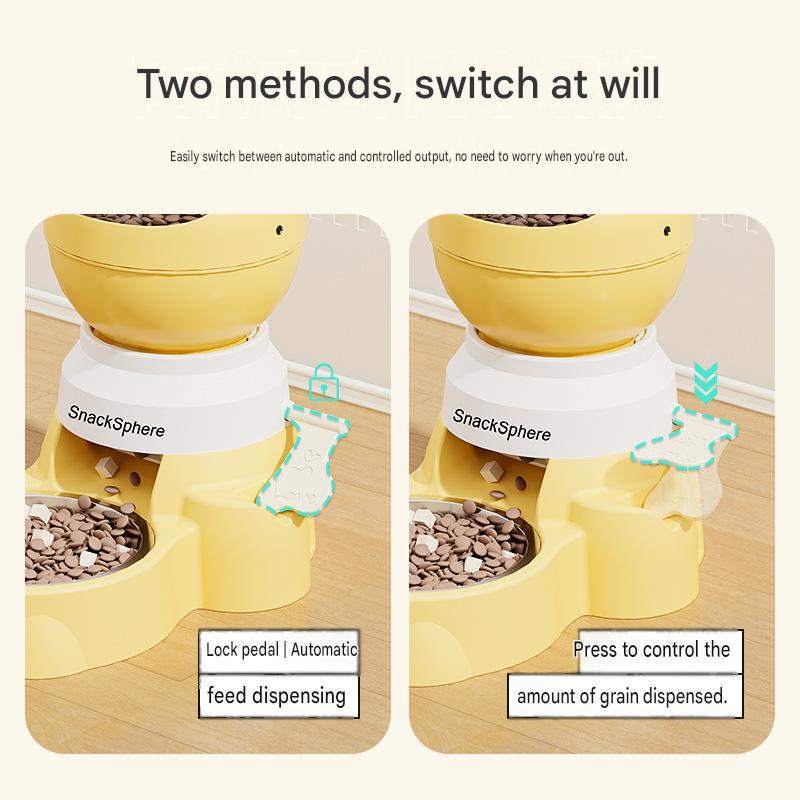 Interactive Dog Feeder With Foot-Operated Automatic Dispensing - CatebyPets
