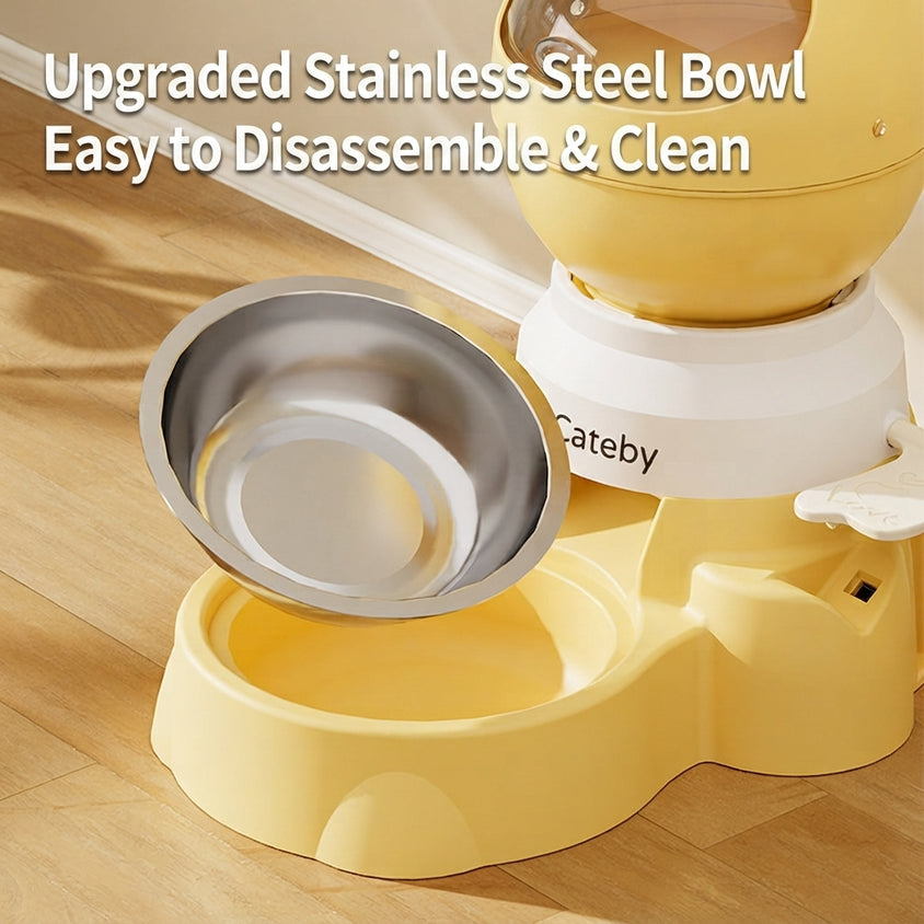 Interactive Dog Feeder With Foot-Operated Automatic Dispensing - CatebyPets