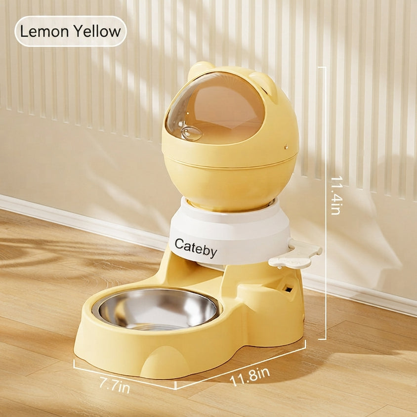 Interactive Dog Feeder With Foot-Operated Automatic Dispensing - CatebyPets