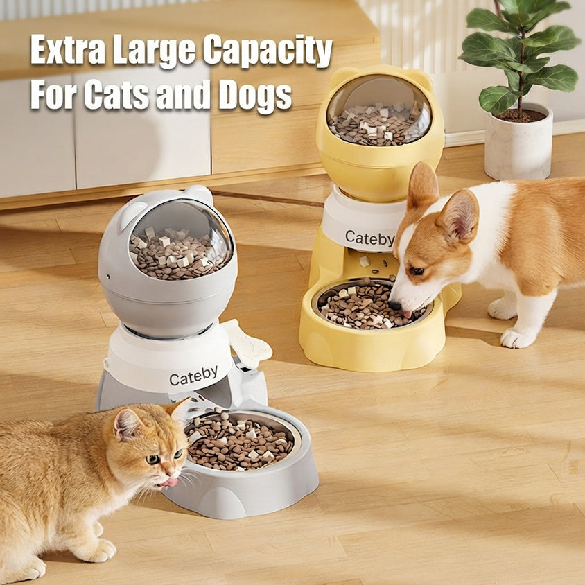 Interactive Dog Feeder With Foot-Operated Automatic Dispensing - CatebyPets