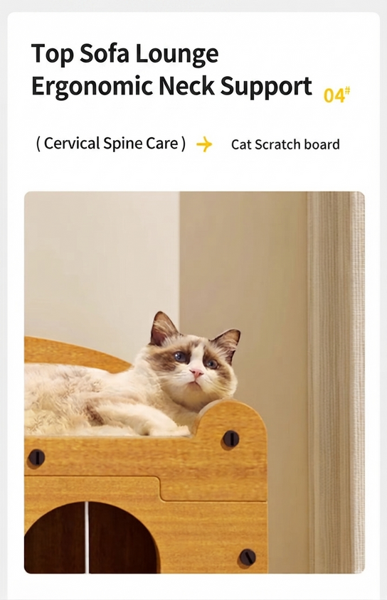 Large Cat House Indoor: Double-Layer Scratch Board Cat Shelter - CatebyPets