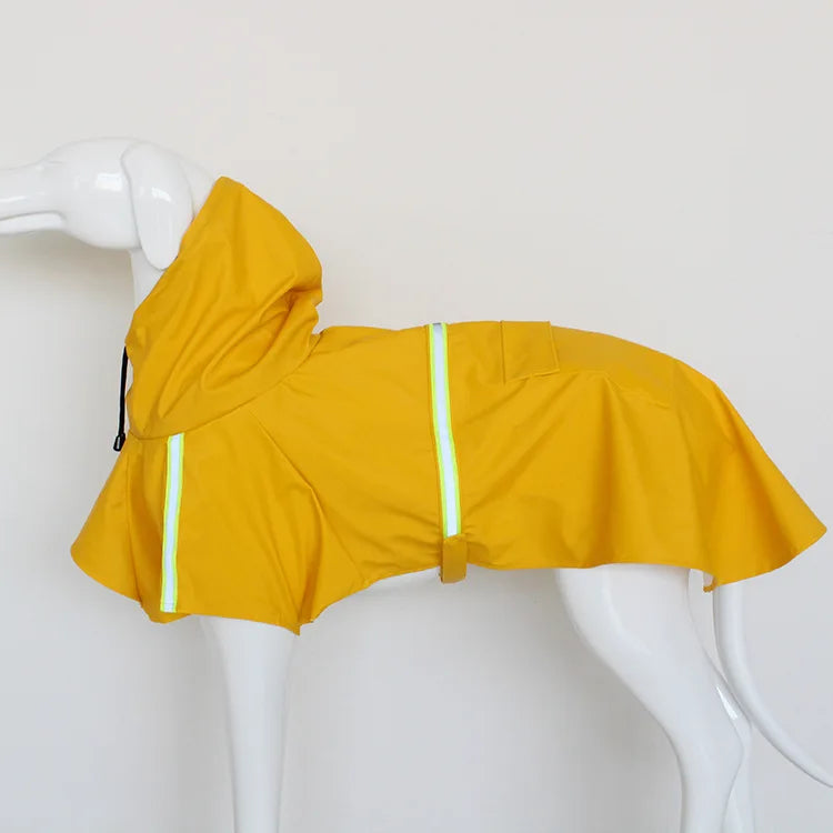 Large Dog Raincoat Corgi Cloak Style Puppy Waterproof Dog Clothes Reflective Pet Windproof Rainproof Hooded Raincoat for Dog - CatebyPets