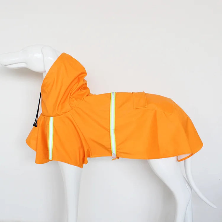 Large Dog Raincoat Corgi Cloak Style Puppy Waterproof Dog Clothes Reflective Pet Windproof Rainproof Hooded Raincoat for Dog - CatebyPets