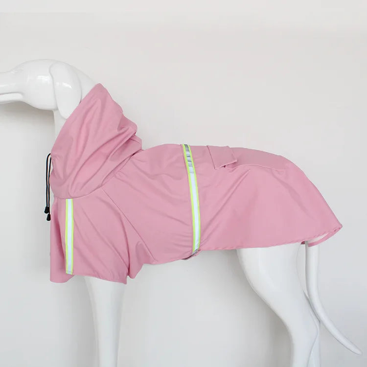 Large Dog Raincoat Corgi Cloak Style Puppy Waterproof Dog Clothes Reflective Pet Windproof Rainproof Hooded Raincoat for Dog - CatebyPets