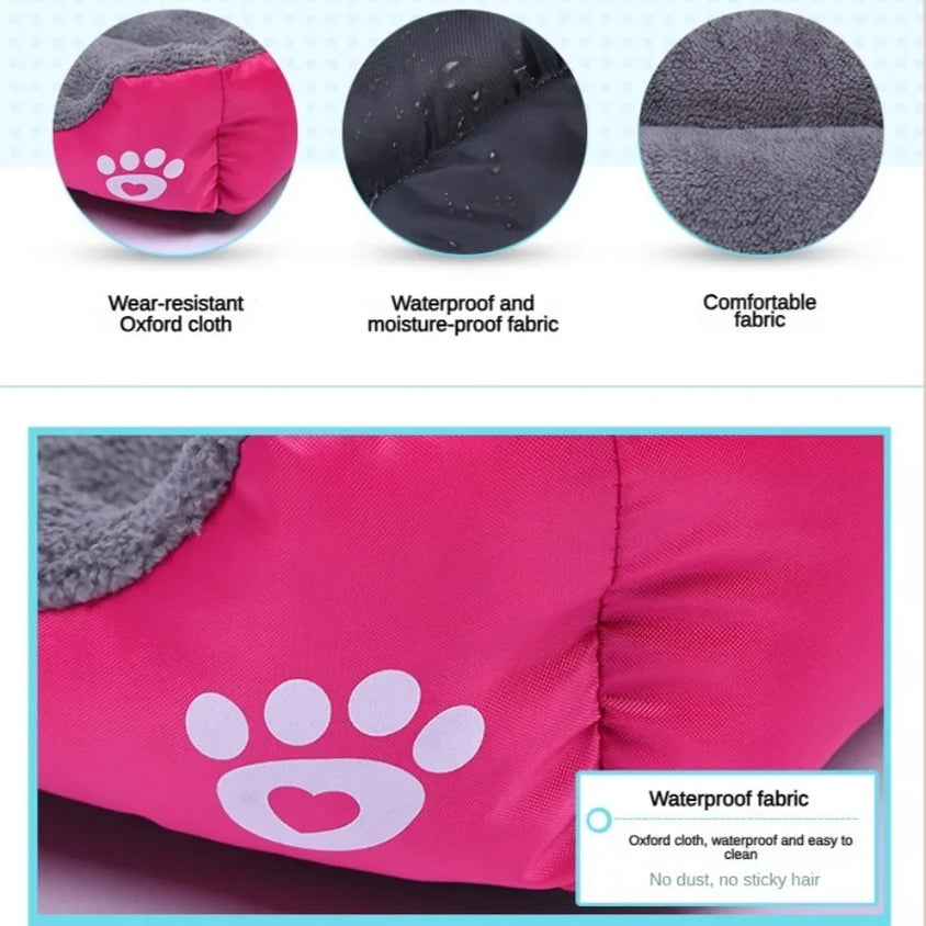 Soft Square Large Dog Sofa Elastic Dog House Cushion Winter Warm Medium Dog Bed Washable Cat Kennel House Accessories - CatebyPets