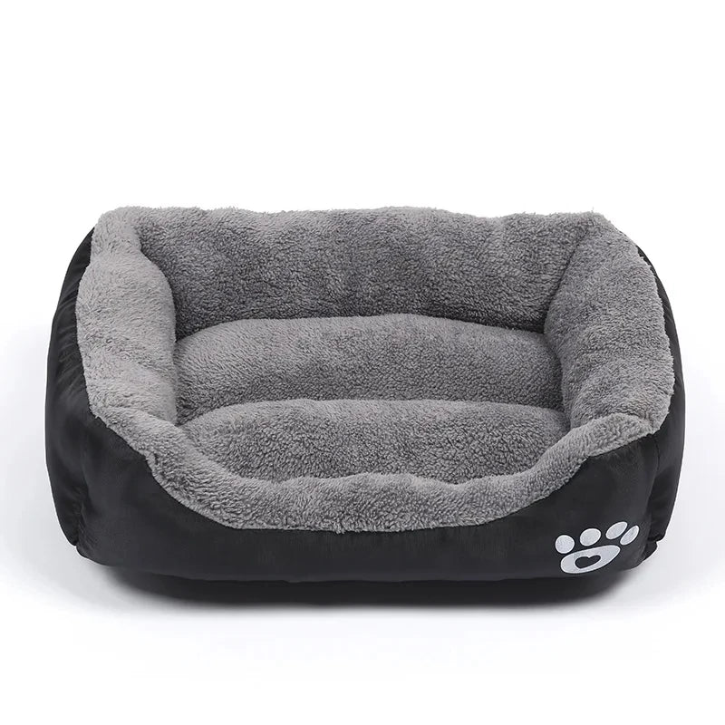 Soft Square Large Dog Sofa Elastic Dog House Cushion Winter Warm Medium Dog Bed Washable Cat Kennel House Accessories - CatebyPets