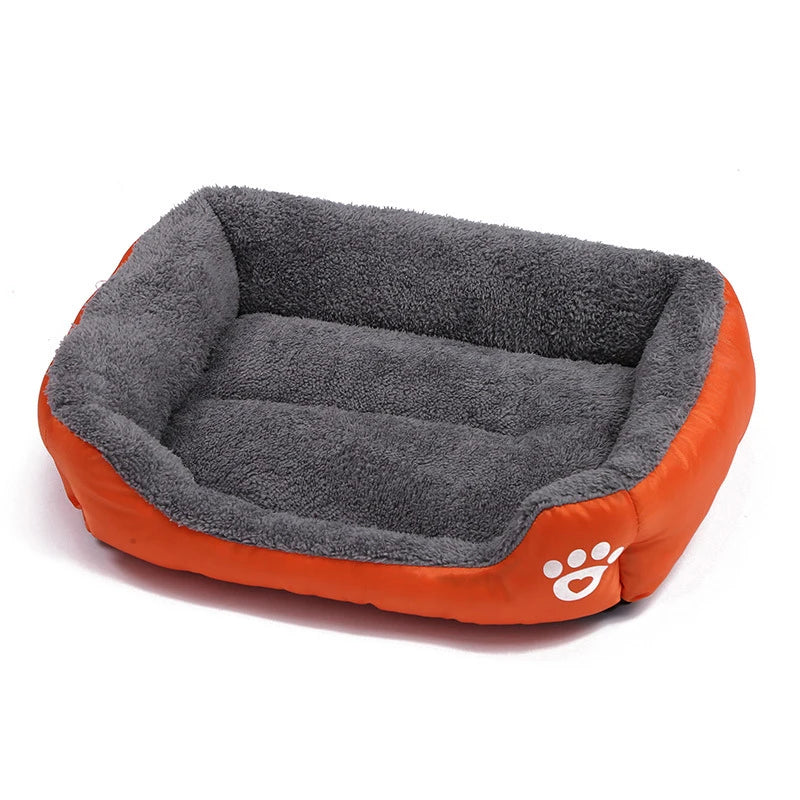 Soft Square Large Dog Sofa Elastic Dog House Cushion Winter Warm Medium Dog Bed Washable Cat Kennel House Accessories - CatebyPets