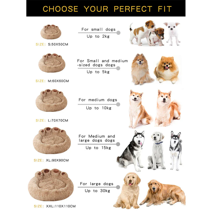 Orthopedic Fluffy Comfort Bed for Large Dogs & Cats - CatebyPets