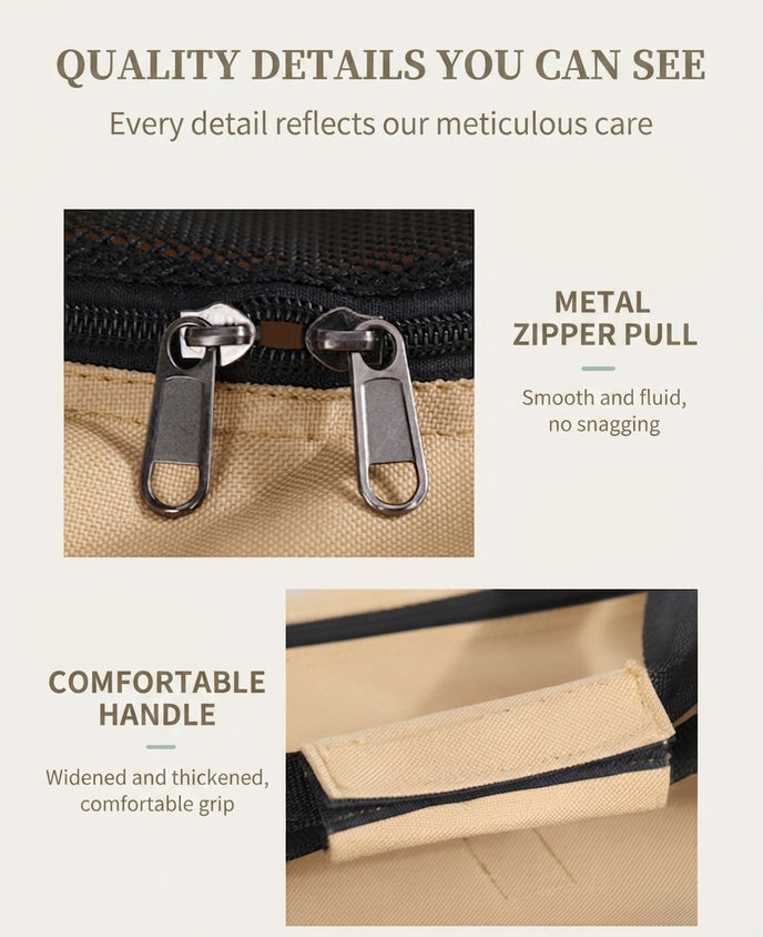 Large Rolling Pet Carrier Foldable Trolley Car Pet Carrier - CatebyPets