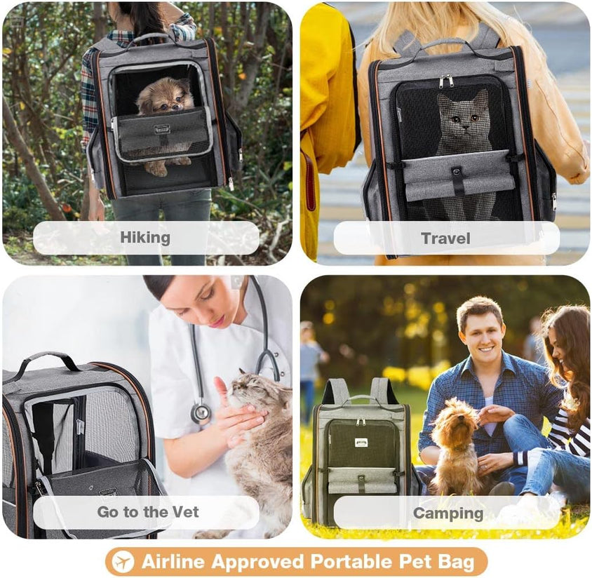 Large Expandable Pet Carrier Backpack - CatebyPets